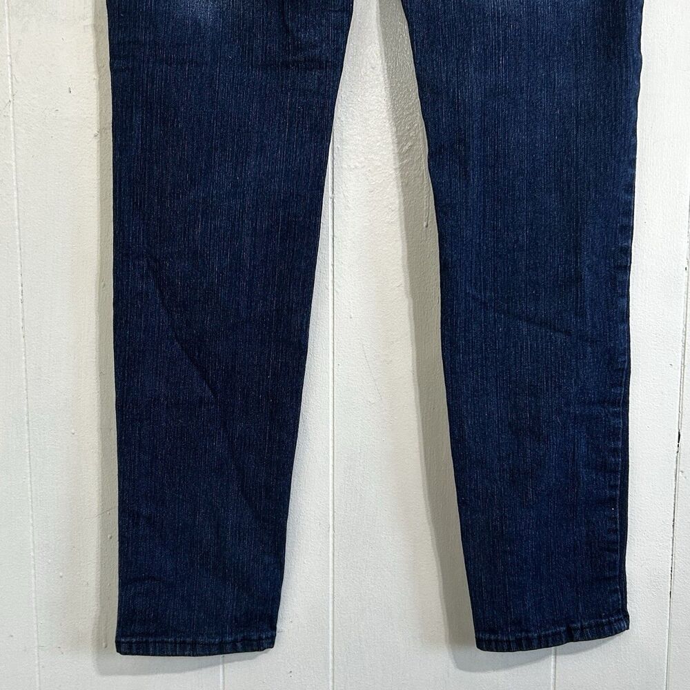 Jz Jeans Y2K Women's Blue Dark Wash Skinny Jeans Size 11 Low Rise Rhinestone - Picture 8 of 15